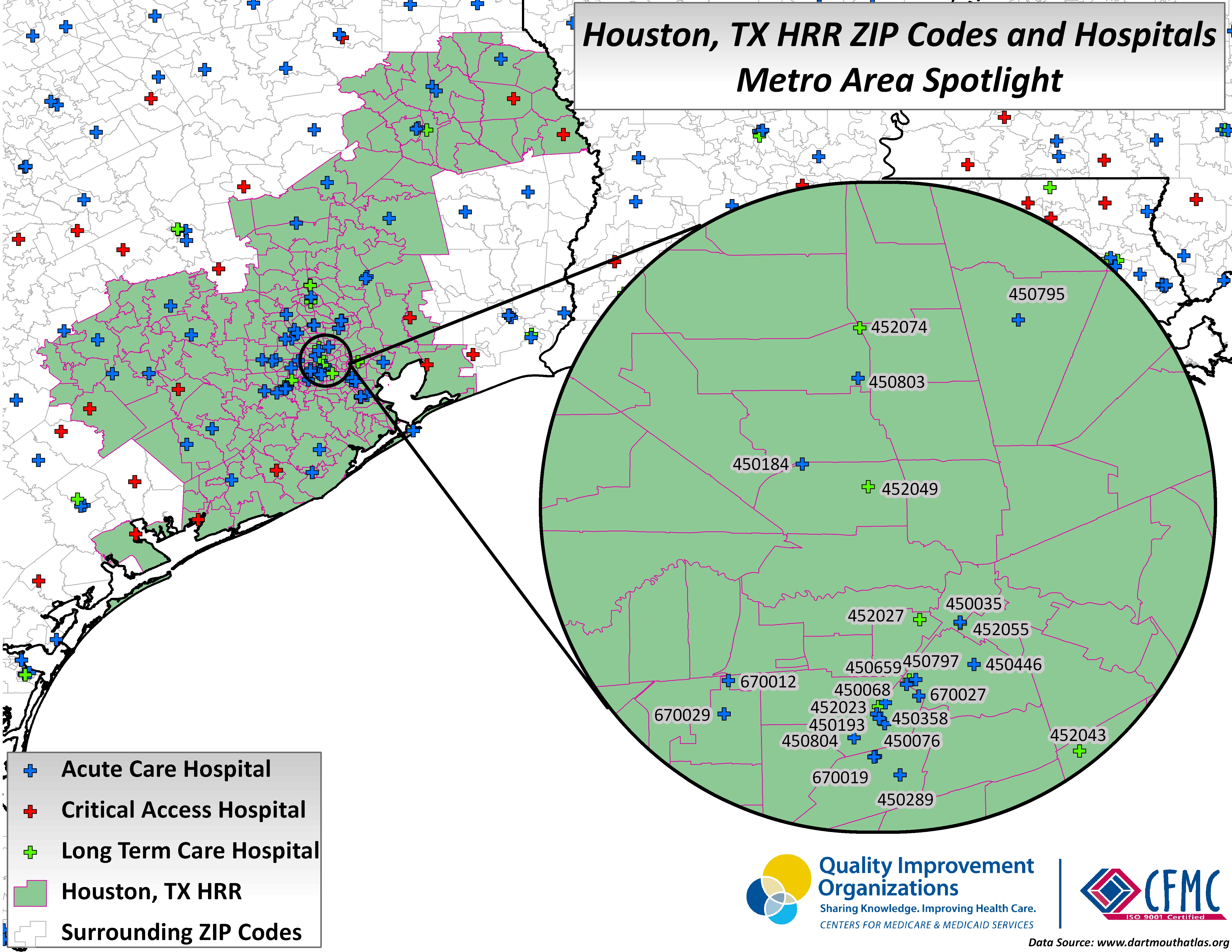 Houston Providers map (second of two)