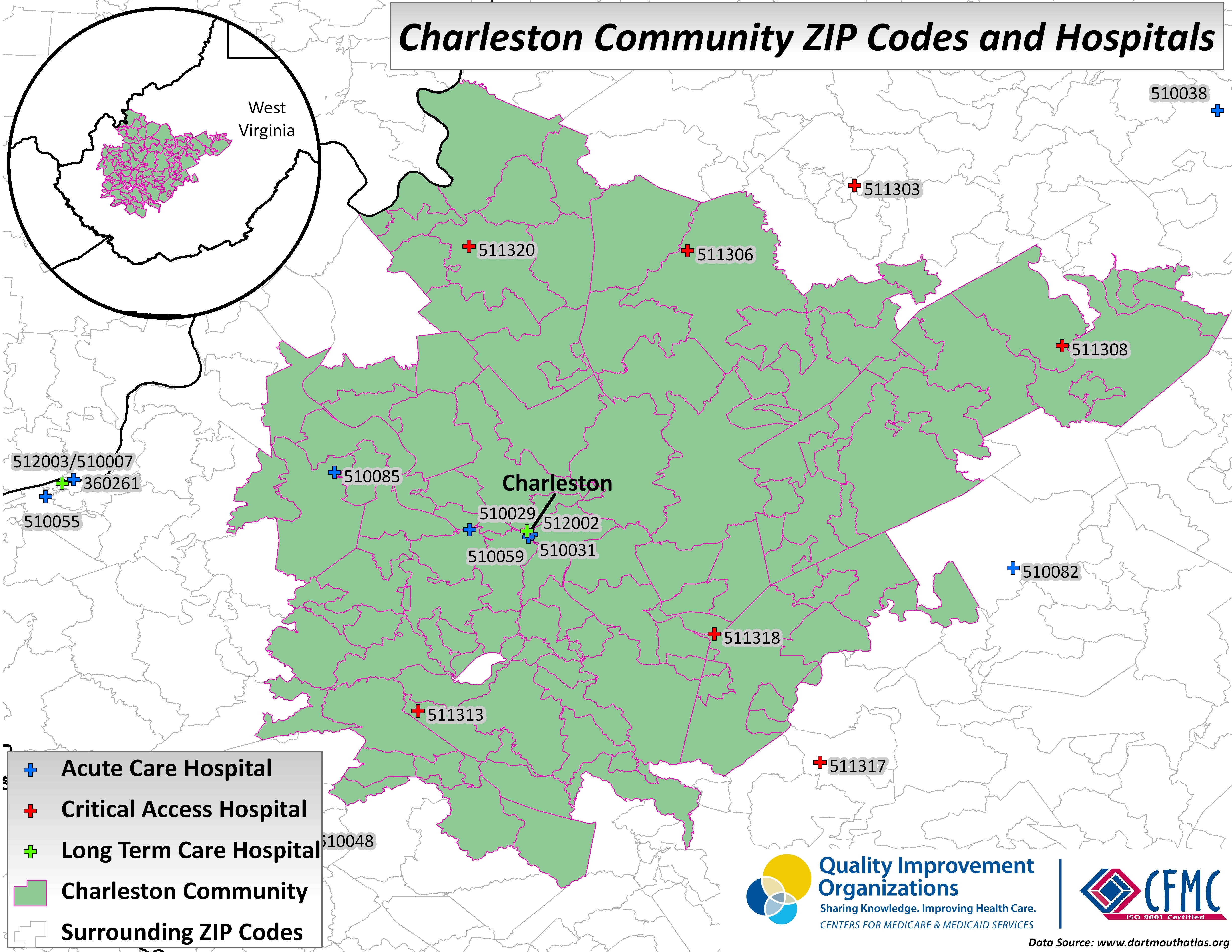 Charleston Wv Zip Code Map WV: Charleston Providers – MediCaring Communities