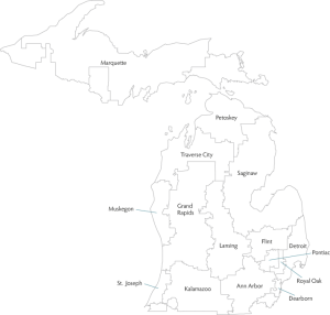 Map of Michigan HRRs